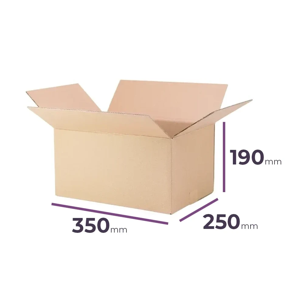 opakowanie wysyłkowe małe 350x250x190 mm fala b
