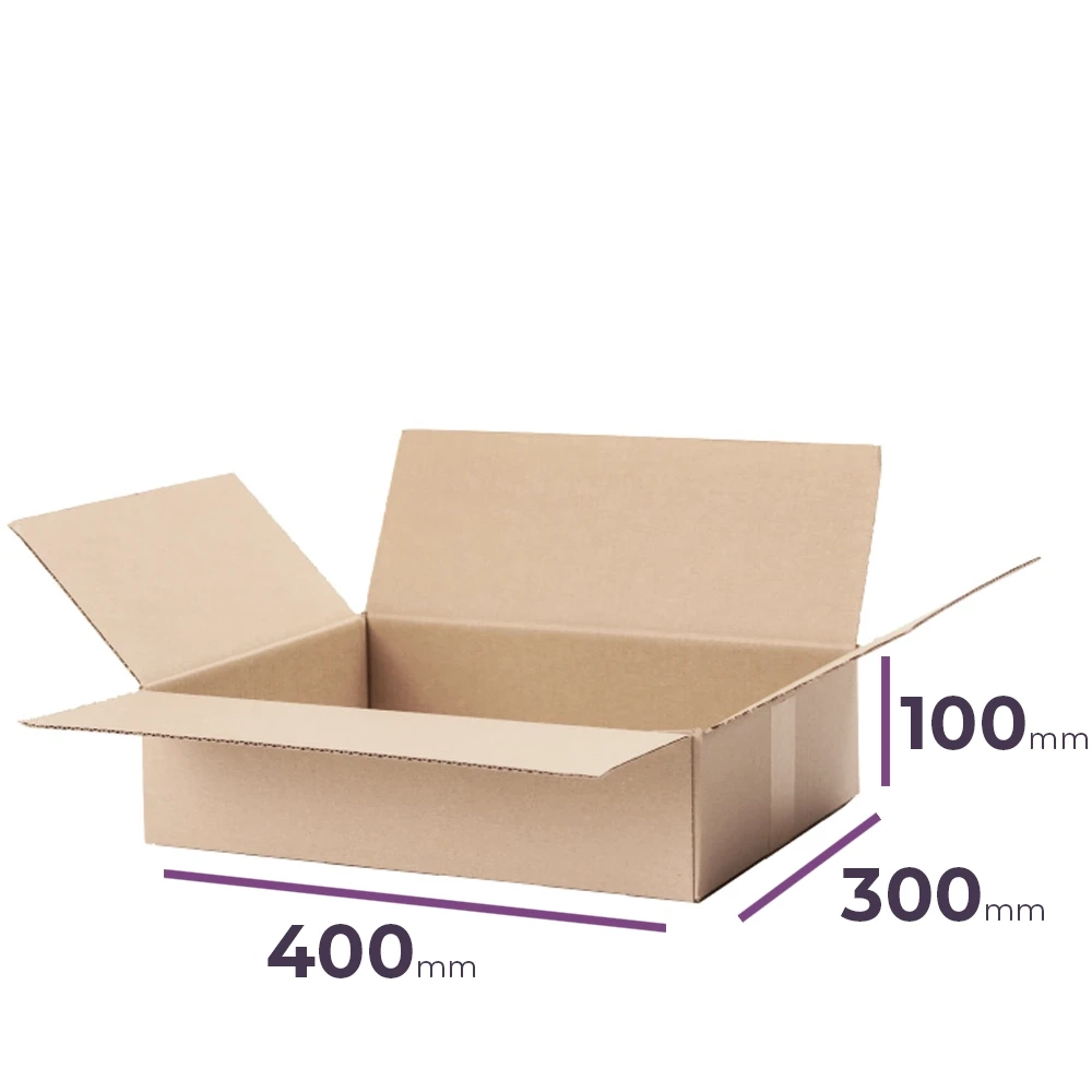 opakowanie wysyłkowe średnie 400x300x100 mm fala b