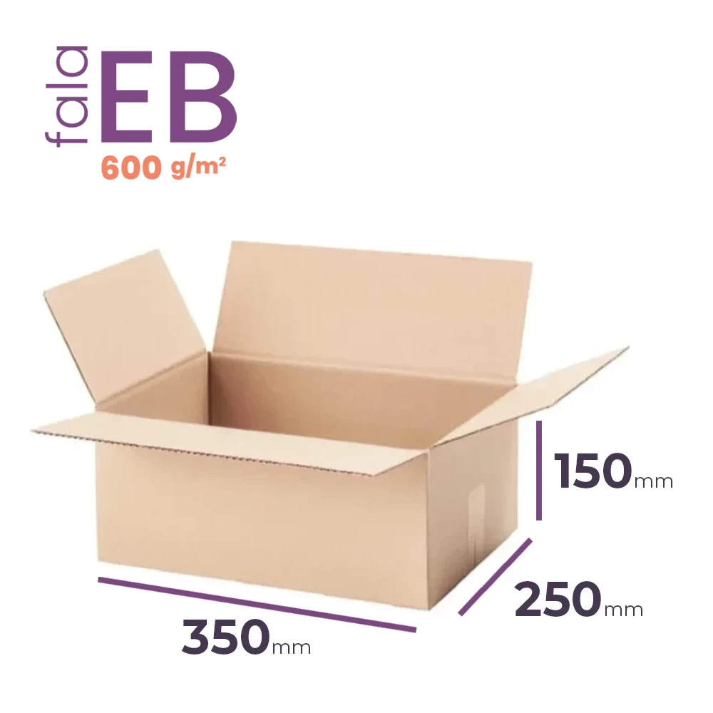 mały karton klapowy 350x250x150 mm fala eb