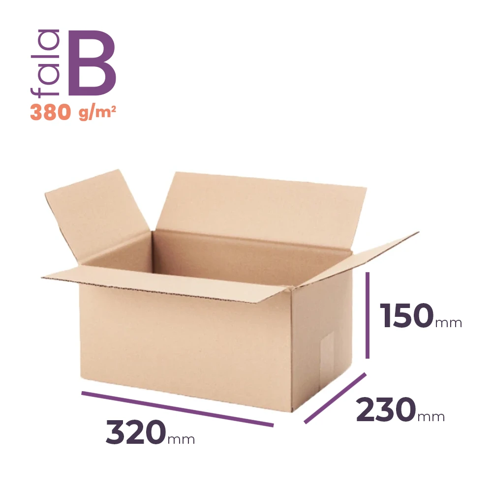 średnie pudełko kartonowe 320x230x150 mm