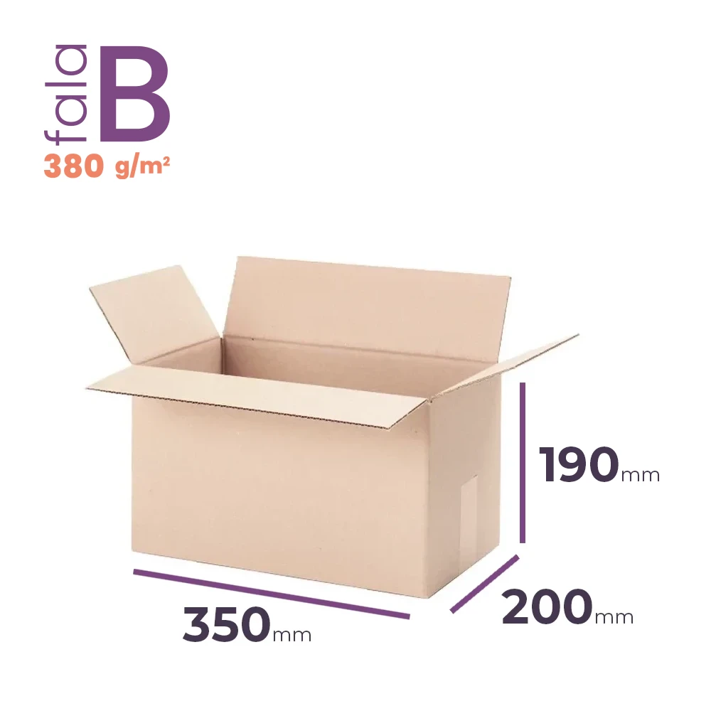 karton wysyłkowy mały 350x200x190 mm b