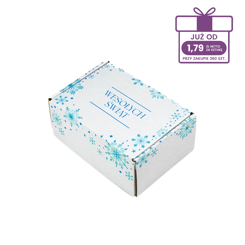 biały karton fasonowy świąteczny “Śnieżynki”