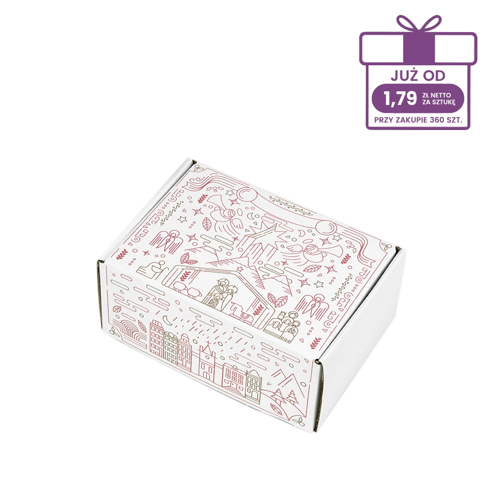 biały karton fasonowy świąteczny