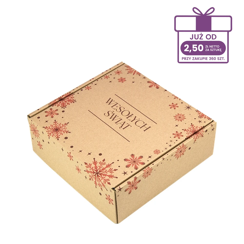 świąteczny karton fasonowy “Śnieżynki”
