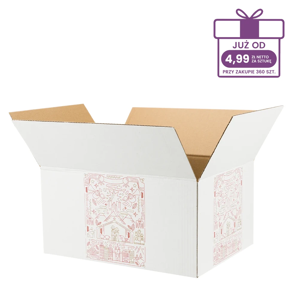 świąteczny karton ozdobny 400x300x200 mm