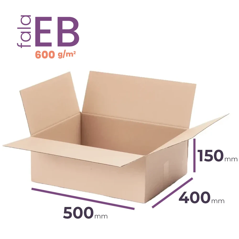 karton klapowy 500x400x150 mm fala b
