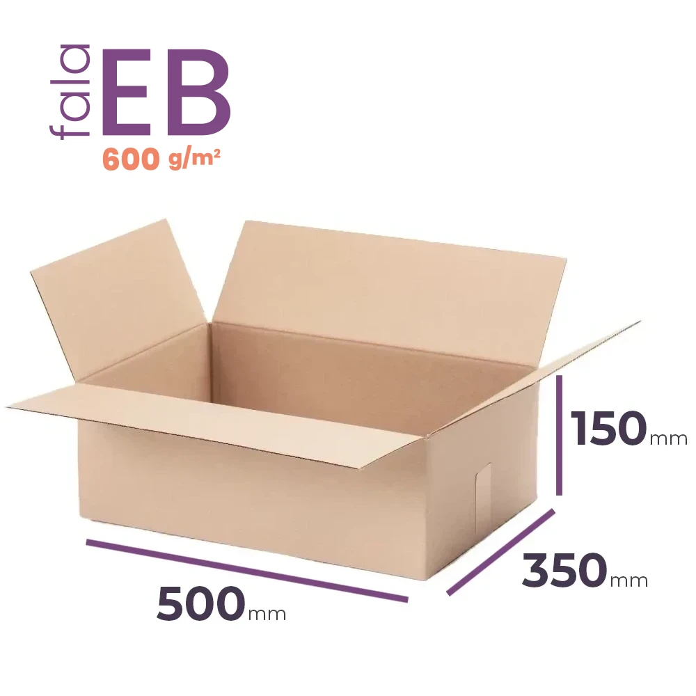duży karton klapowy 500x350x150 mm fala eb