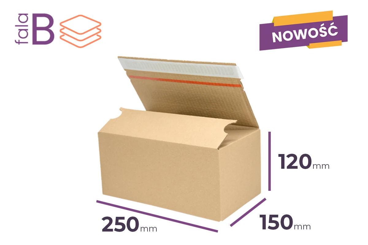 automatyczny karton z klejem 250x150x120 mm